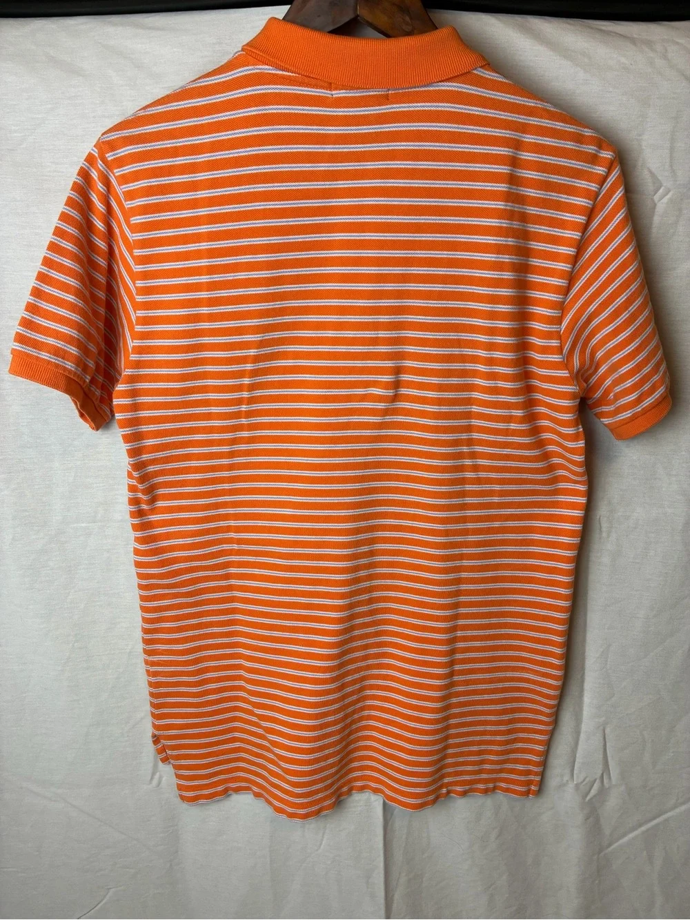 Polo Ralph Lauren Boys Large 16/18 Orange Striped Polo Shirt